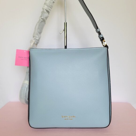 KATE SPADE Hudson Pebbled Leather Large Hobo Bag- Ocean Beach color 🎈$198. - Picture 1 of 16